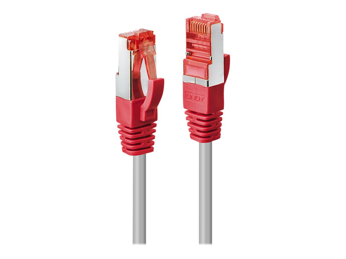 Lindy Crossover-Kabel - RJ-45 (M) zu RJ-45 (M)10 m - SFTP - PiMF - CAT 6e - ohne Haken - Grau