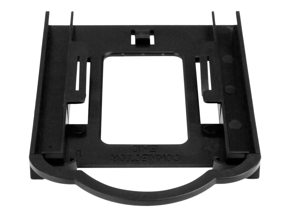 StarTech.com Montageschiene für 3,5" Laufwerksschacht (5er Pack, 2,5" SSD/HDD, werkzeuglose Installation)Laufwerksschachtadapter - 3,5" auf 2,5" (8.9 cm to 6.4 cm) - Schwarz (Packung mit 5)