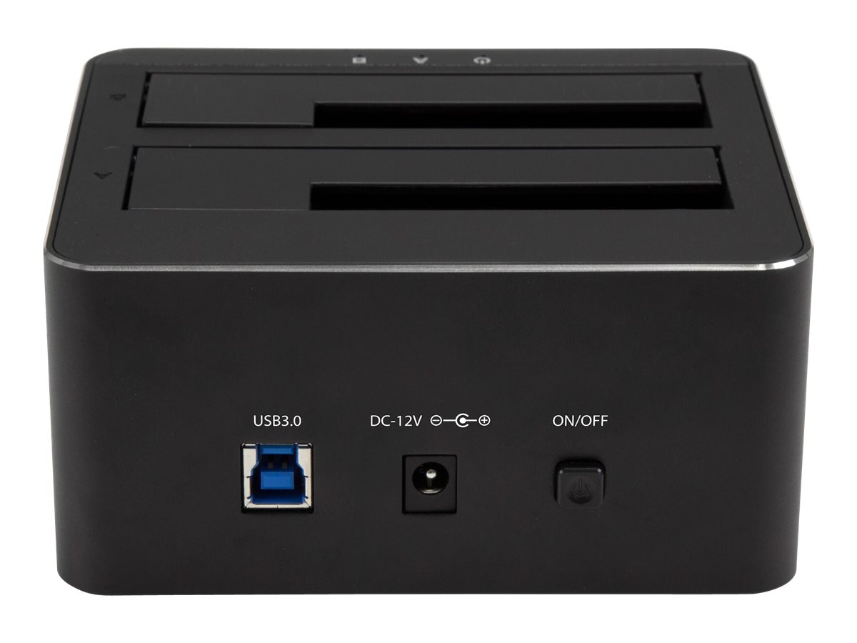 StarTech.com Dual-Bay USB 3.0 SATA Festplatten Dockingstation, Extern - Speicher-Controller - 2.5", 3.5" (6.4 cm, 8.9 cm)SATA 6Gb/s - USB 3.0 - Schwarz - für P/N: SVA12M5NA