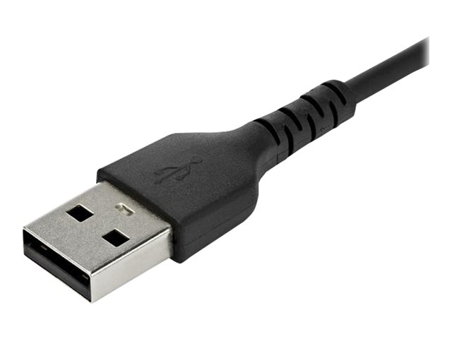 StarTech.com StarTech 1m USB A to USB C Charging Cable, Durable Fast Charge & Sync USB 2.0 to USB Type C Data Cord, Rugged TPE Jacket Aramid Fiber M/M 3A Black, Samsung S10, S20, iPad Pro, Pixel - Hea