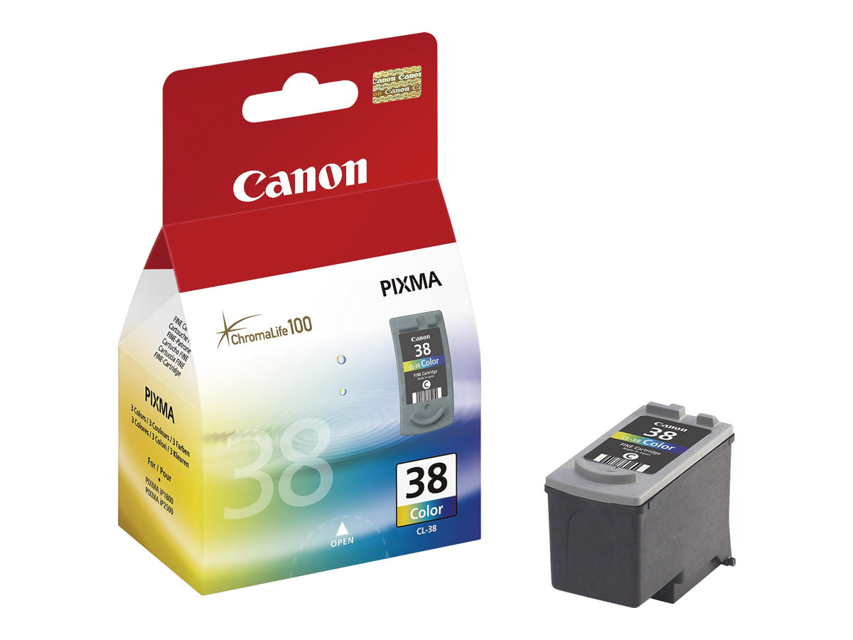 Canon CL-38 - 9 ml - Farbe (Cyan, Magenta, Gelb)original - Tintenpatrone - für PIXMA iP1800 - iP1900 - iP2500 - iP2600 - MP140 - MP190 - MP210 - MP220 - MP470 - MX300 - MX310