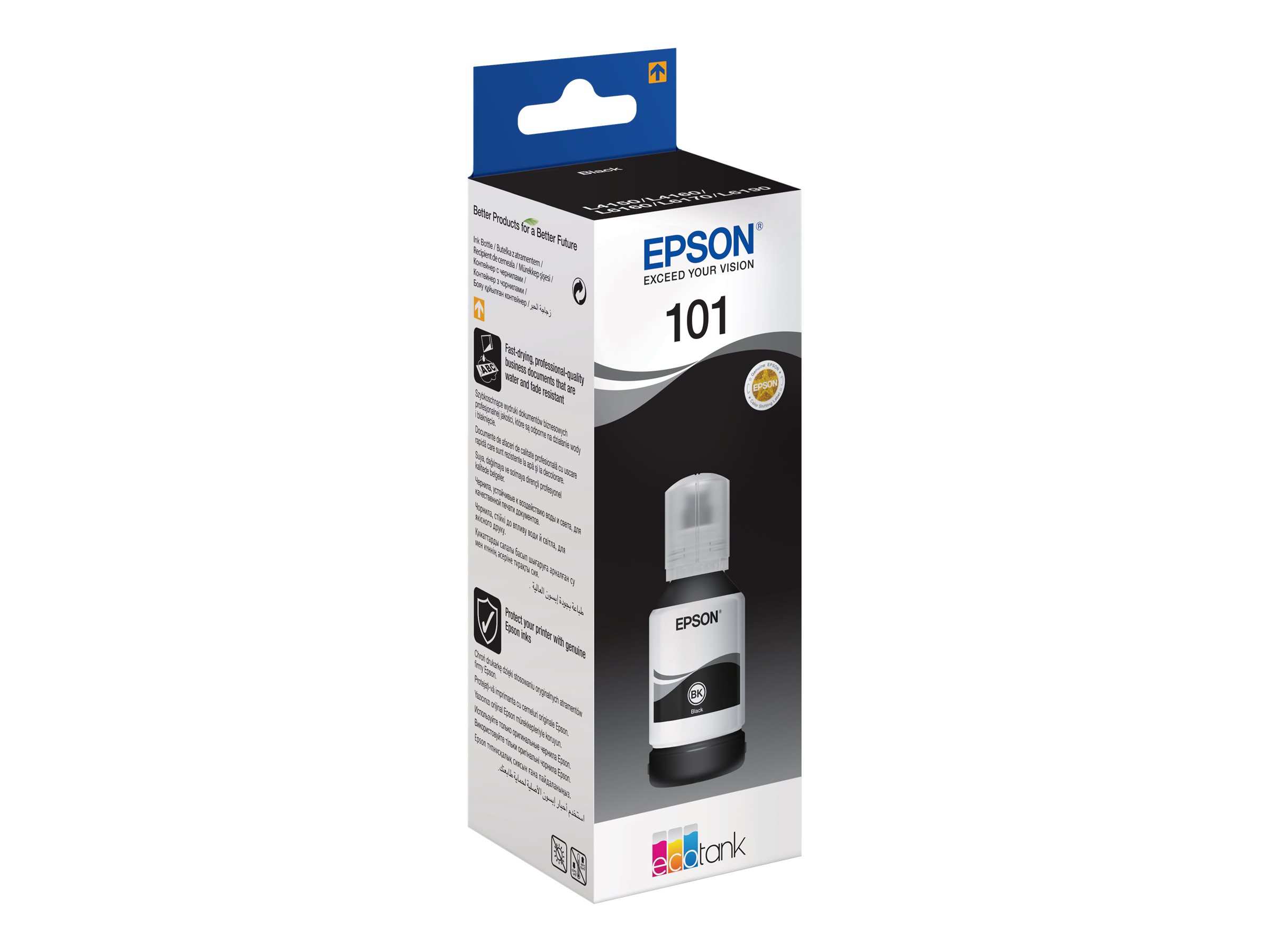 Epson EcoTank 101 - 127 ml - Ultra High CapacitySchwarz - original - Tintenbehälter - für Epson L4260 - L4266 - L6190 - L6260 - L6270 - L6276 - L6290; EcoTank L14150 - L6290