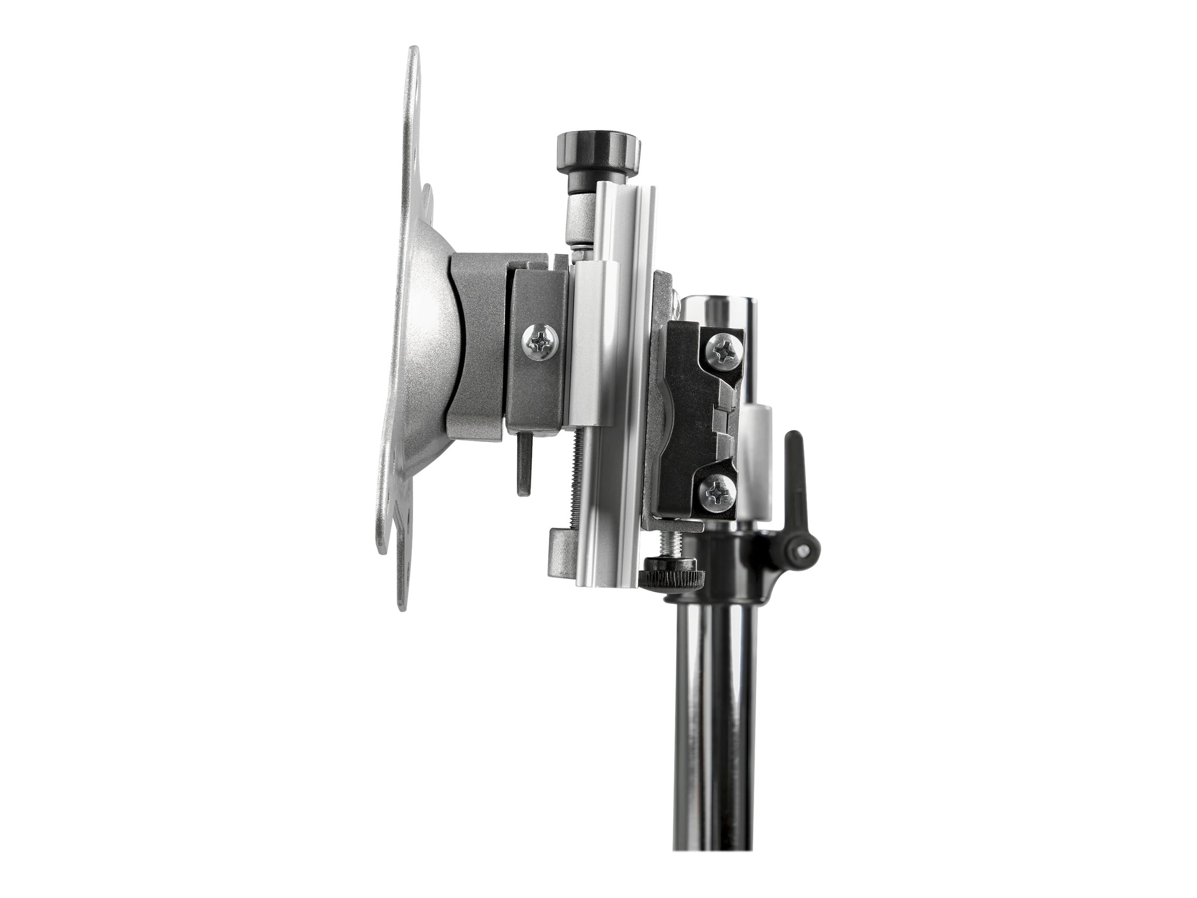 StarTech.com Doppelmonitorhalterung - Ergonomische, freistehende Doppelmonitor-Tischhalterung für zwei 24" Bildschirme(je 8kg) mit VESA-Montage - Synchronisierte Höhenverstellung - Silber (ARMDUOSS)Au