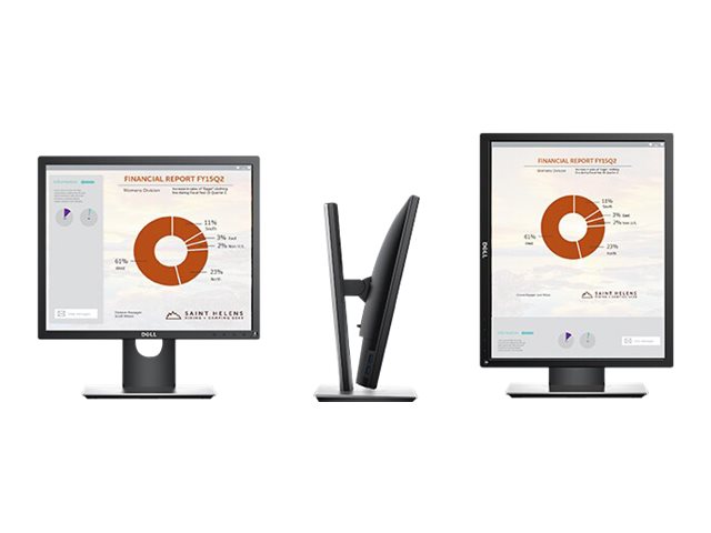 Dell P1917S - LED-Monitor - 48 cm (19") - 1280x 1024 @ 60 Hz - IPS - 250 cd/m² - 1000:1 - 6 ms - HDMI - VGA - DisplayPort - Schwarz - mit 3 Jahre grundlegender Hardware-Service mit Austausch nach Remo