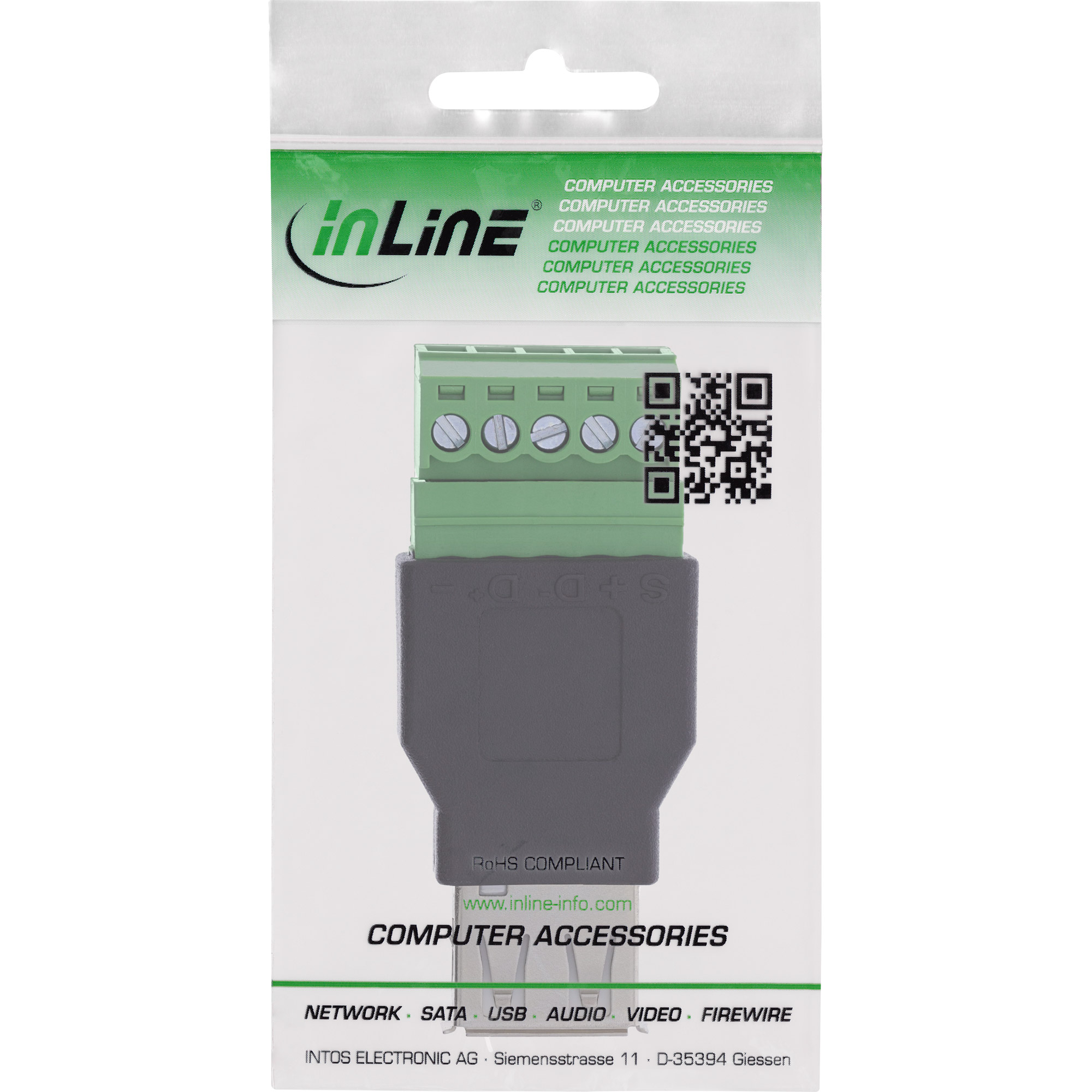 InLine USB-A Buchse auf Terminalblock - 5-polig - ohne Kabel10 m - 5-polig