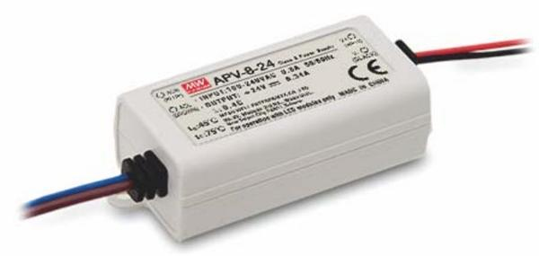 Meanwell MEAN WELL APV-8-24, Weiß, 90 - 264 V, 47 - 63 Hz, 30 mm, 23,5 mm, 60 mm8.000 W