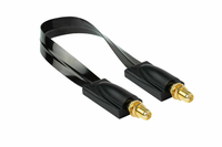 kabelmeister Koaxial HF Fensterdurchführung, SMA Buchse an SMA Buchse, schwarz, 0,2 m, 0,227 m, SMA, SMA, Schwarz