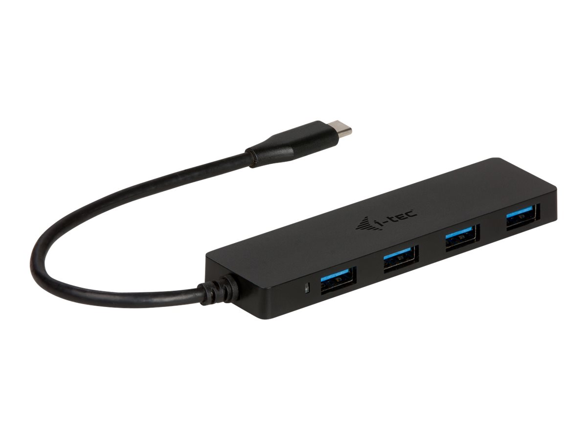 i-tec USB-C Slim Passive Hub - Hub - 4 x SuperSpeedUSB 3.0 - Desktop