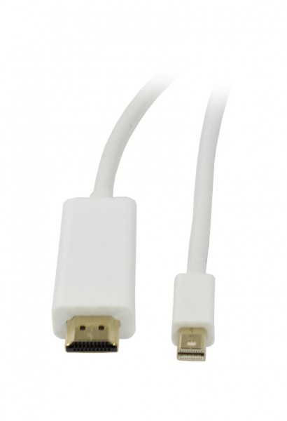 Synergy 21 S215652, 1,2 m, Mini DisplayPort, HDMI, Männlich, Männlich, GoldMini Display Port 1.2v male to HDMI2.0 A male ABS housing,cable,white,gold shell,32AWG,Ultra HD 4K