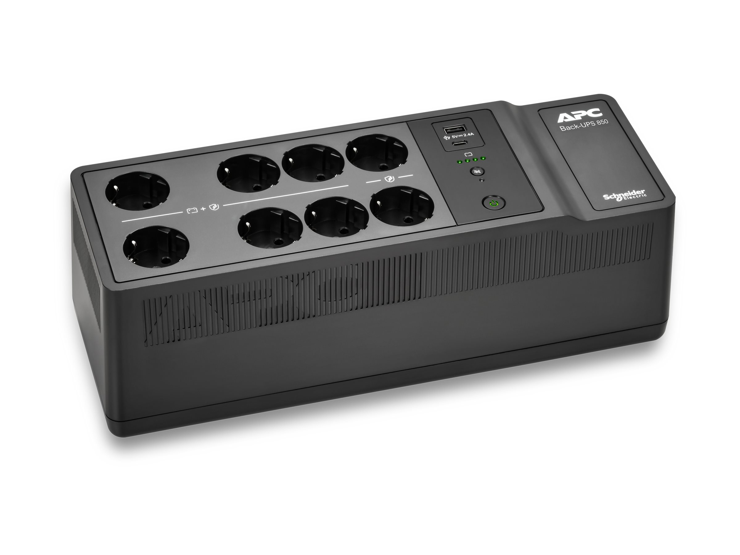 APC Back-UPS BE850G2-GR - USV - Wechselstrom230 V - 520 Watt - 850 VA - Ausgangsanschlüsse: 8 - Schwarz