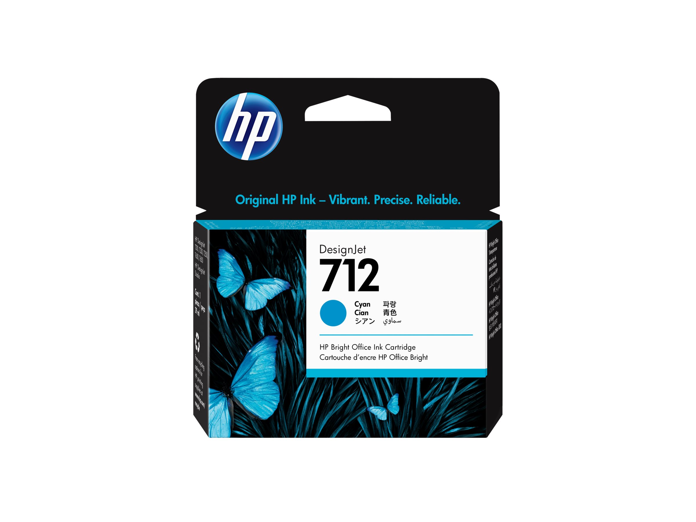 HP 712 - 29 ml - Cyan - original - DesignJetTintenpatrone - für DesignJet Studio - T210 - T230 - T250 - T630 - T650