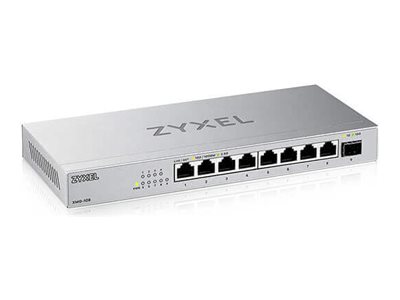 ZyXEL XMG-100 Series XMG-108 - Switch - nichtverwaltet - unmanaged - 8 x 100/1000/2.5G + 1 x Gigabit SFP / 10 Gigabit SFP+ - Desktop - wandmontierbar