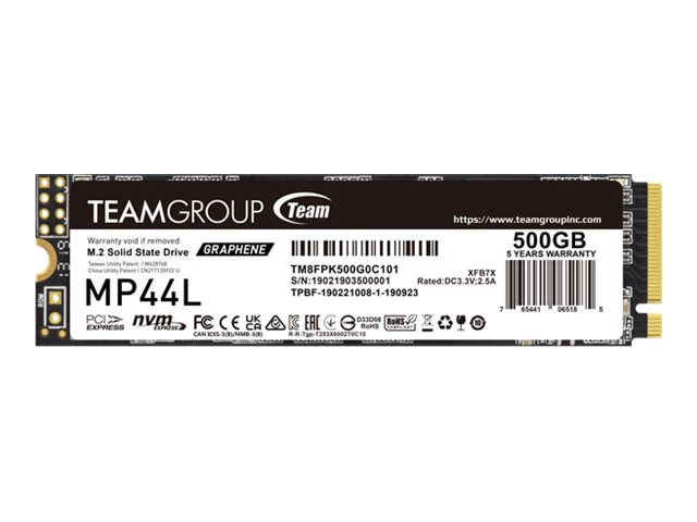 Team Group MP44L - SSD - 500 GB - intern - M.2 2280 - PCIe 4.0 x4 (NVMe)Team Group