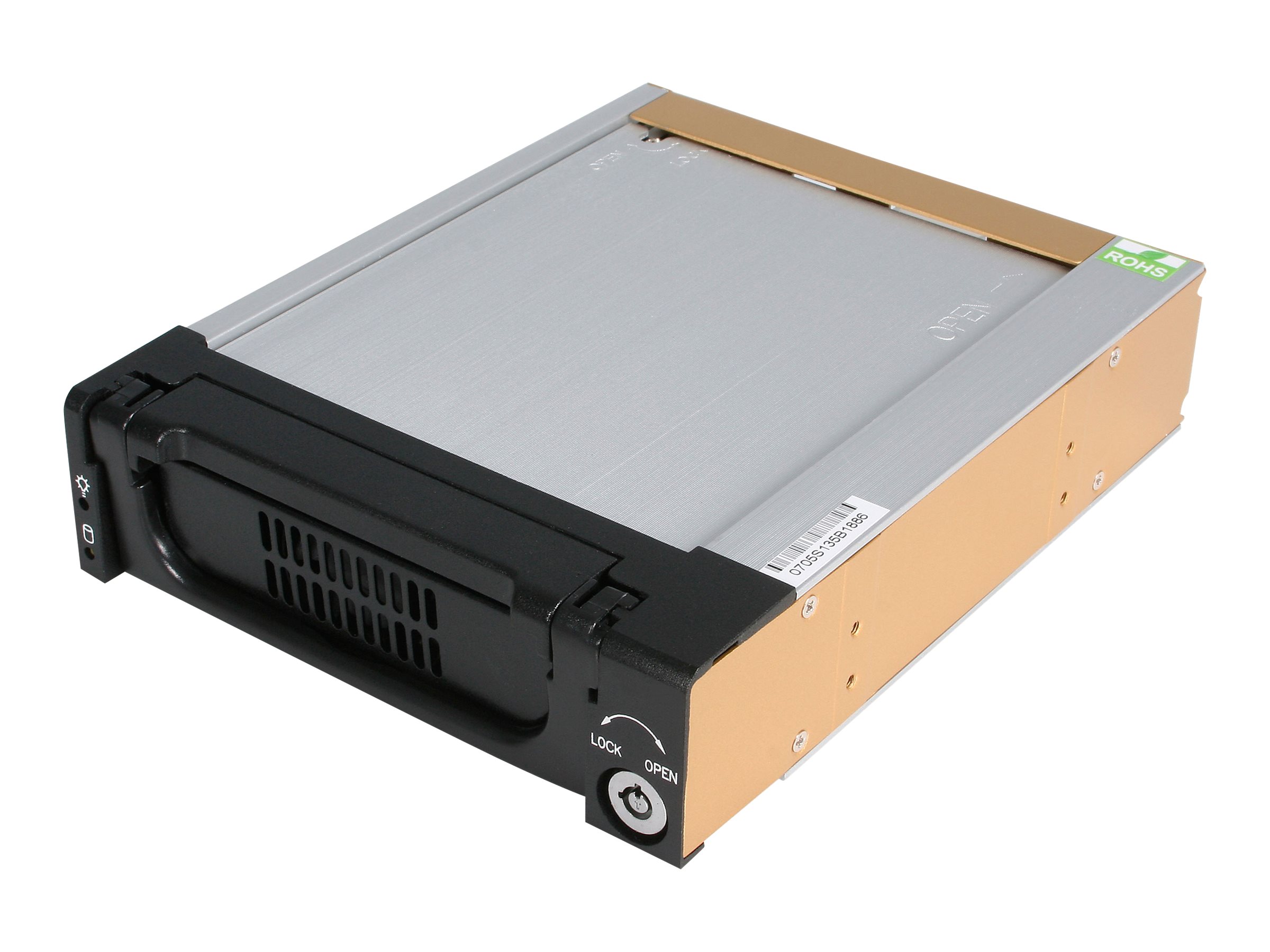 StarTech.com Wechselrahmen 5,25 Zoll - Mobiles Festplatten Hot Swap Speicher Rack für 3,5 (8,9cm)HDD in Schwarz / Aluminium - Mobiles Speicher-Rack - 3.5" (8.9 cm) - Schwarz
