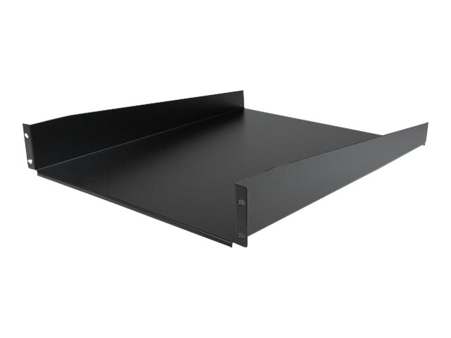 StarTech.com 2 HE 19 Fest montierbarer Fachboden für Server Rack/ Schrank bis 22 Kg - Fachboden für Serverschrank 2HE 19 Zoll 55 cm Tief - Rack - Regal - Schwarz - 2U - 55.9 cm (22")für P/N: RK12OD2 -