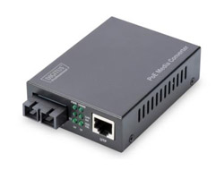 DIGITUS Gigabit PoE Medienkonverter, RJ45 / SC, MM, PSE1GbE - 10Base-T - 1000Base-SX - 100Base-TX - 1000Base-T - RJ-45 / SC multi-mode - bis zu 500 m - 850 nm