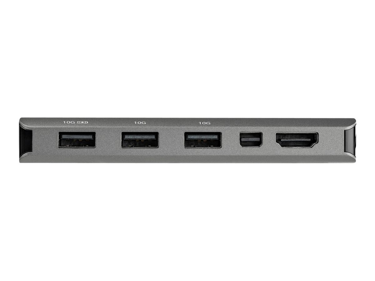 StarTech.com USB-C Multiport Adapter - USB-C auf HDMI oder Mini DisplayPort 4K 60Hz, 100W Power Delivery Pass-Through, 4-Port 10 Gbit/s USB Hub - USB Typ-C Mini Dock - 30cm Kabel (DKT31CMDPHPD)Docking