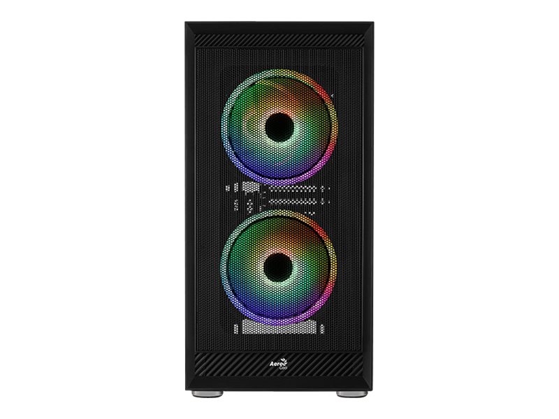 AEROCOOL ADVANCED TECHNOLOGIES AeroCool Graphite-G-BK-v3 - Mid tower - ATX - Seitenteil mit Fenster (gehärtetes Glas)