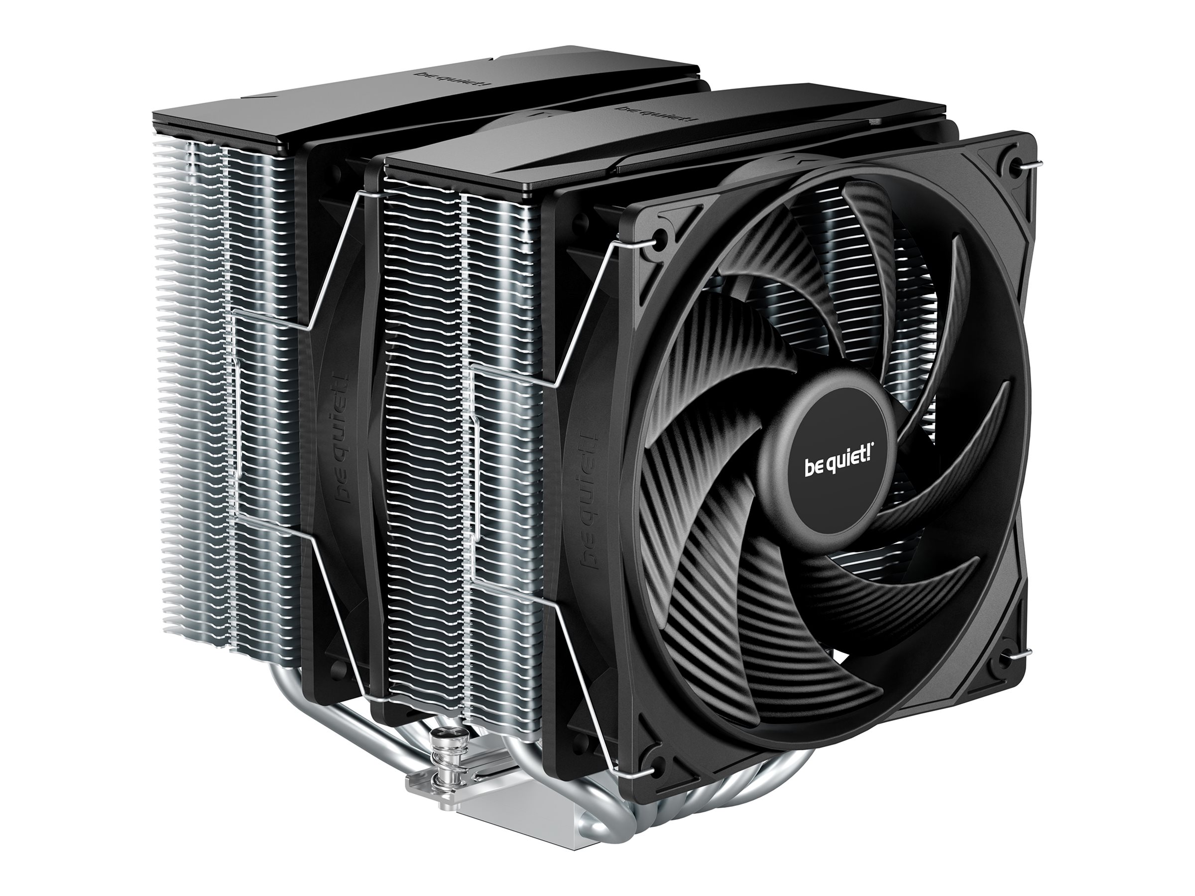 Be Quiet! Pure Rock Pro 3 - Prozessor-Luftkühler - (für: LGA1150, LGA1151, LGA1155, LGA1200, LGA1700, LGA1851, AM4, AM5)Kupfer-Bodenplatte und vernickelte Aluminium-Finnen - 120 mm - Silber
