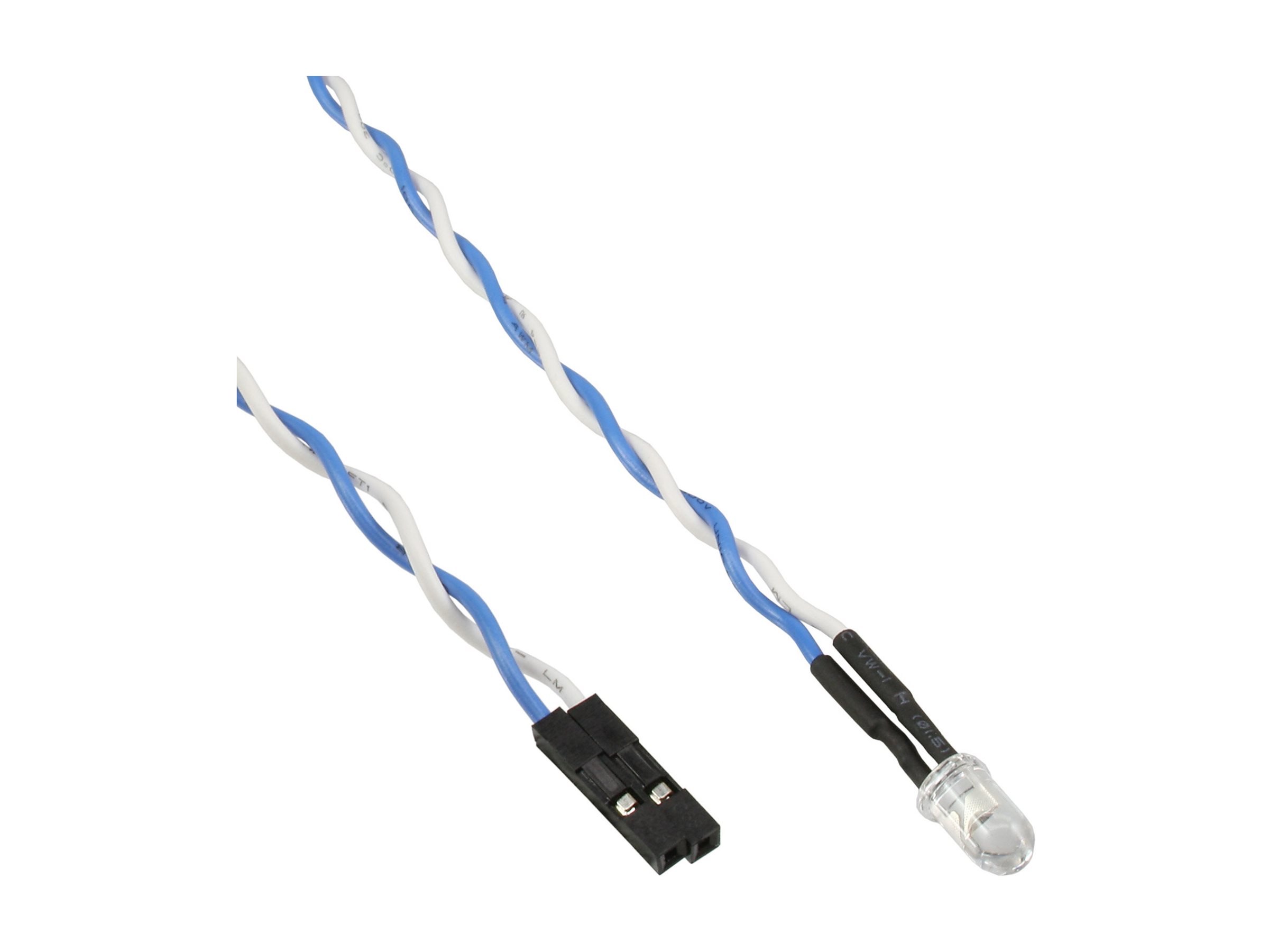 InLine HDD-LED / Power-LED für Mainboard-Anschluss - blau - 5mm - 0,8m