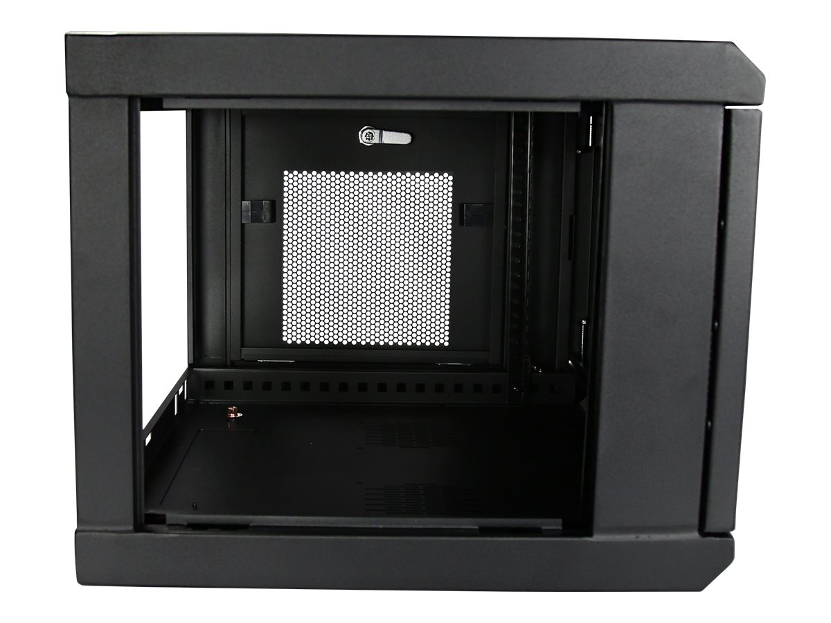 StarTech.com Startech 6HE 19 Zoll Wand Netzwerkschrank - 2 Pfosten, 37,5cm tiefes, abschließbares Serverschrank - belüftetes IT/AV Rack mit Fachboden und Klettband, vormontiert (RK616WALM)Schrank für