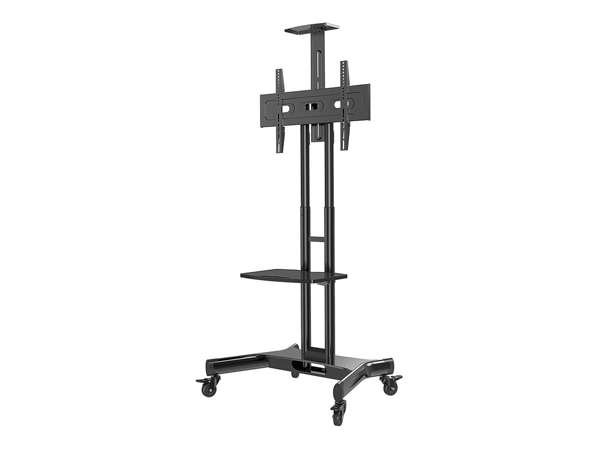 Neomounts NM-M1700BLACK TV-Trolley 32-75", Schwarz, Fester Bodenständer, Stahl, 50 kg, 81,3 cm (32"), 190,5 cm (75")NM-M1700BLACK TV-Trolley - 32-75" - max 50 kg - manuell H 104,2-154,2 cm - VESA 200x