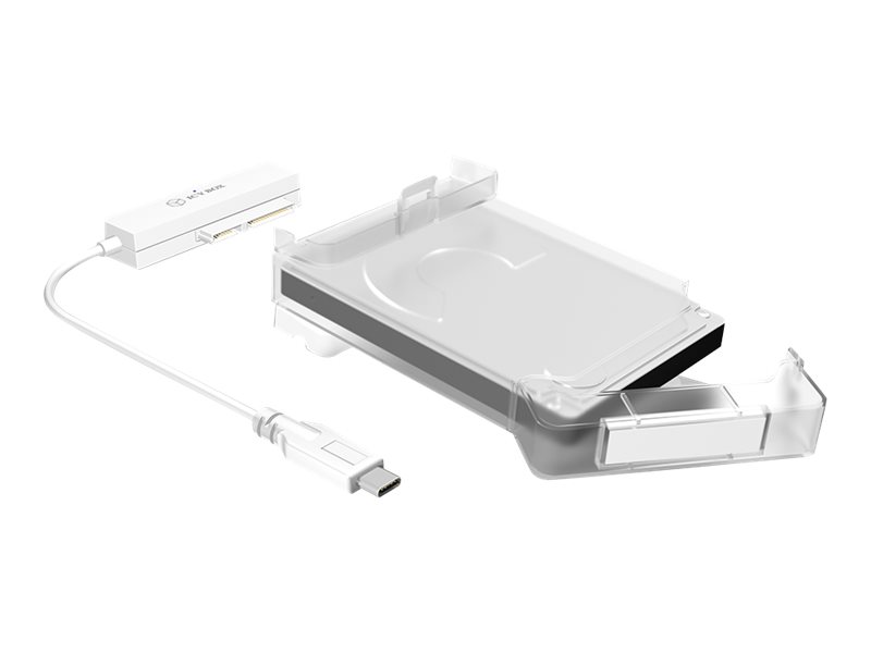 ICY BOX IB-AC703-C - Speichergehäuse mit Datenanzeige, Netzanzeige, EasySwap Mechanism - 2.5" (6.4 cm)SATA 6Gb/s - USB 3.0 - weiß