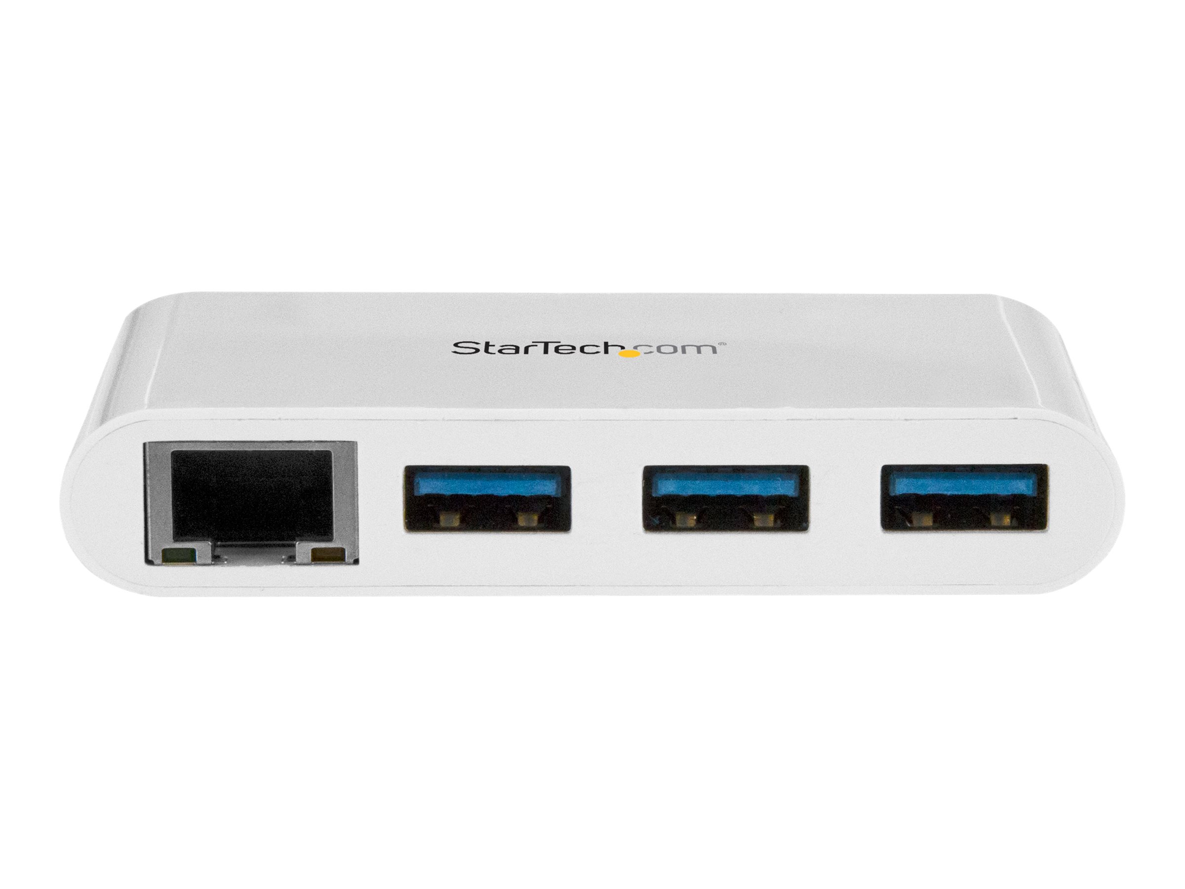 StarTech.com Startech 3 Port USB 3.0 Hub plus Gigabit EthernetUSB-C - Weiß - USB Hub with GbE - USB C Hub - USB Typ-C Hub - USB 3 Hub - Hub - 3 x SuperSpeed USB 3.0 + 1 x 10/100/1000