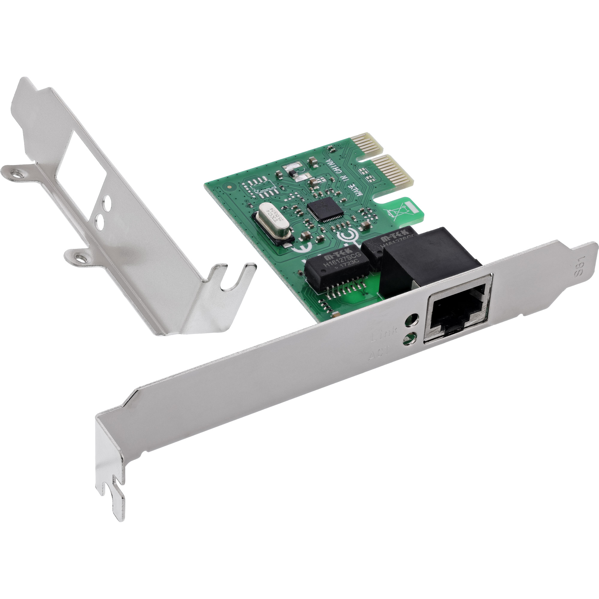 InLine Gigabit Netzwerkkarte - 1x RJ45 1Gb/s - PCIe x1 - inkl. Low-ProfileGigabit Netzwerkkarte - 1x RJ45 1Gb/s - PCIe x1 - inkl. Low-Profile