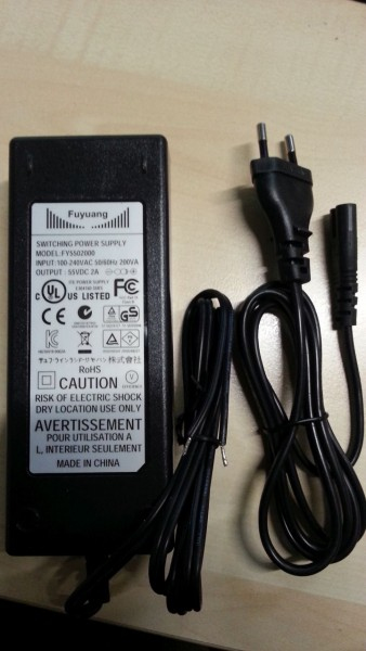 ALLNET PSU_55V_2A, PoE-Adapter, Indoor, 55 V, Schwarz, AC-an-DC, 2 A