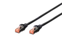 DIGITUS CAT 6 S/FTP Patchkabel, 10 Stückzu RJ-45 (M) - 5 m - SFTP - PiMF - CAT 6e - IEEE 802.3 - halogenfrei - geformt - ohne Haken - Schwarz (Packung mit 10)