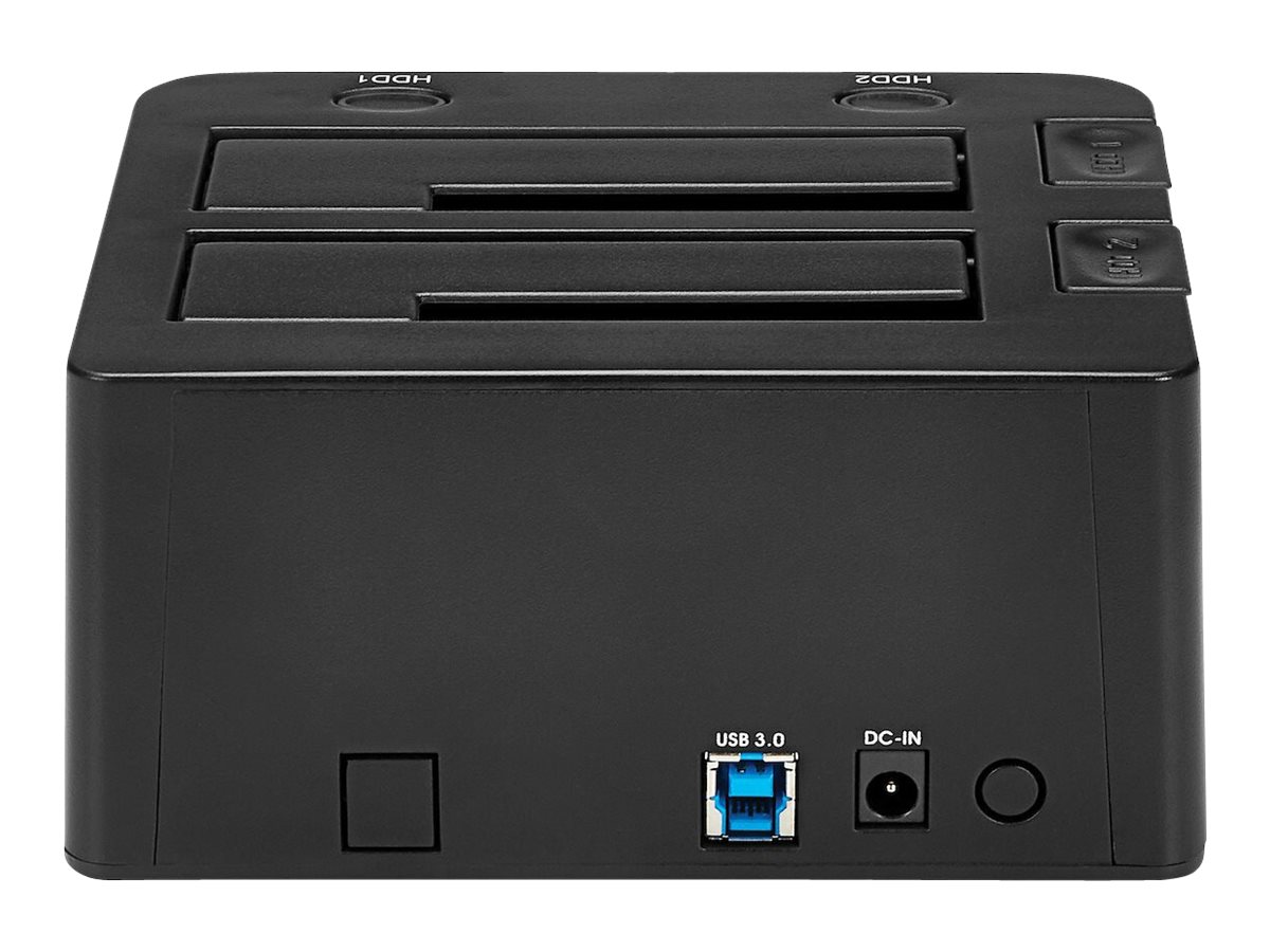 StarTech.com Dual-Bay USB 3.0 SATA Festplatten Dockingstation, Extern - Speicher-Controller - 2.5", 3.5" (6.4 cm, 8.9 cm)SATA 6Gb/s - USB 3.0 - Schwarz - für P/N: SVA12M5NA