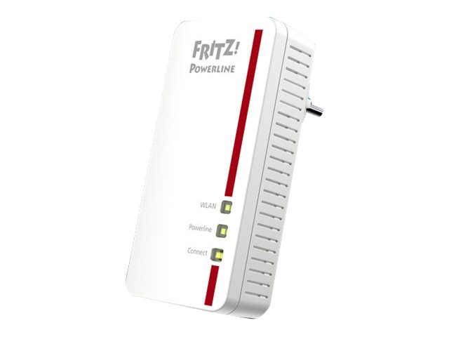FRITZ! Powerline 1260E - Powerline-Adapter-Kit 1GbE, HomePlug AV (HPAV)2.0 - IEEE 1901 - Wi-Fi 5 - Dual-Band - an Wandsteckdose anschließbar