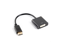 Lanberg Videoadapter - Dual Link - DisplayPort (M)zu DVI-D (W) - DisplayPort 1.0 - 10 cm - Schwarz
