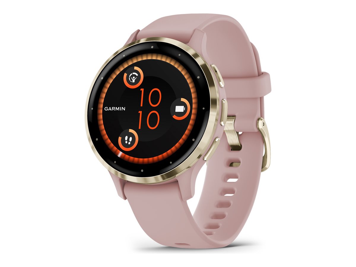 Garmin Venu 3S - 41 mm - Rosa - intelligente Uhr mit Band - Silikon - Handgelenkgröße: 110-175 mm - Anzeige 3.04 cm (1.2")8 GB - Bluetooth - Wi-Fi - ANT+ - 40 g