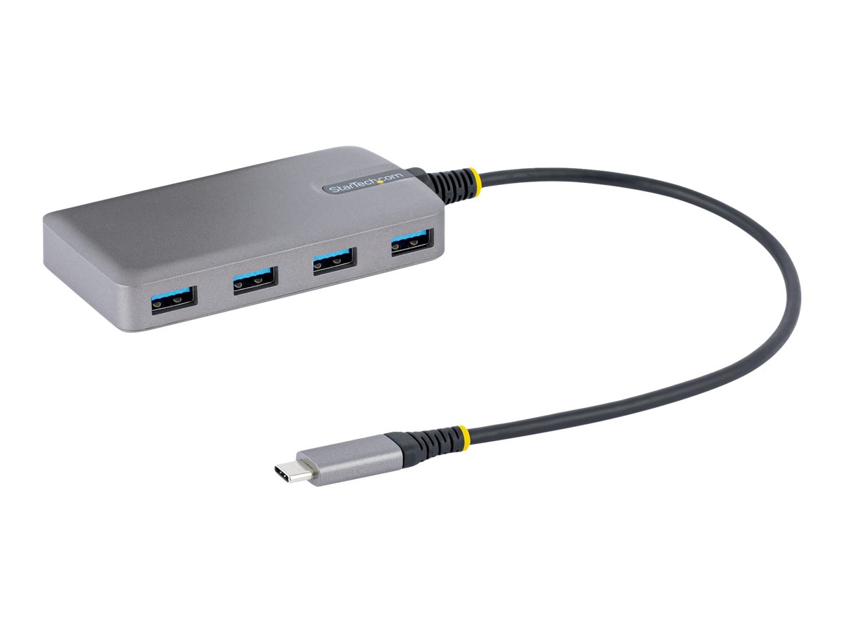 StarTech.com 4 Port USB C Hub - USB C auf 4xUSB-A 5Gbit/s Hub - Mini Hub - Hub - 4 x USB 3.2 Gen 1 + 1 x micro-USB - Desktop