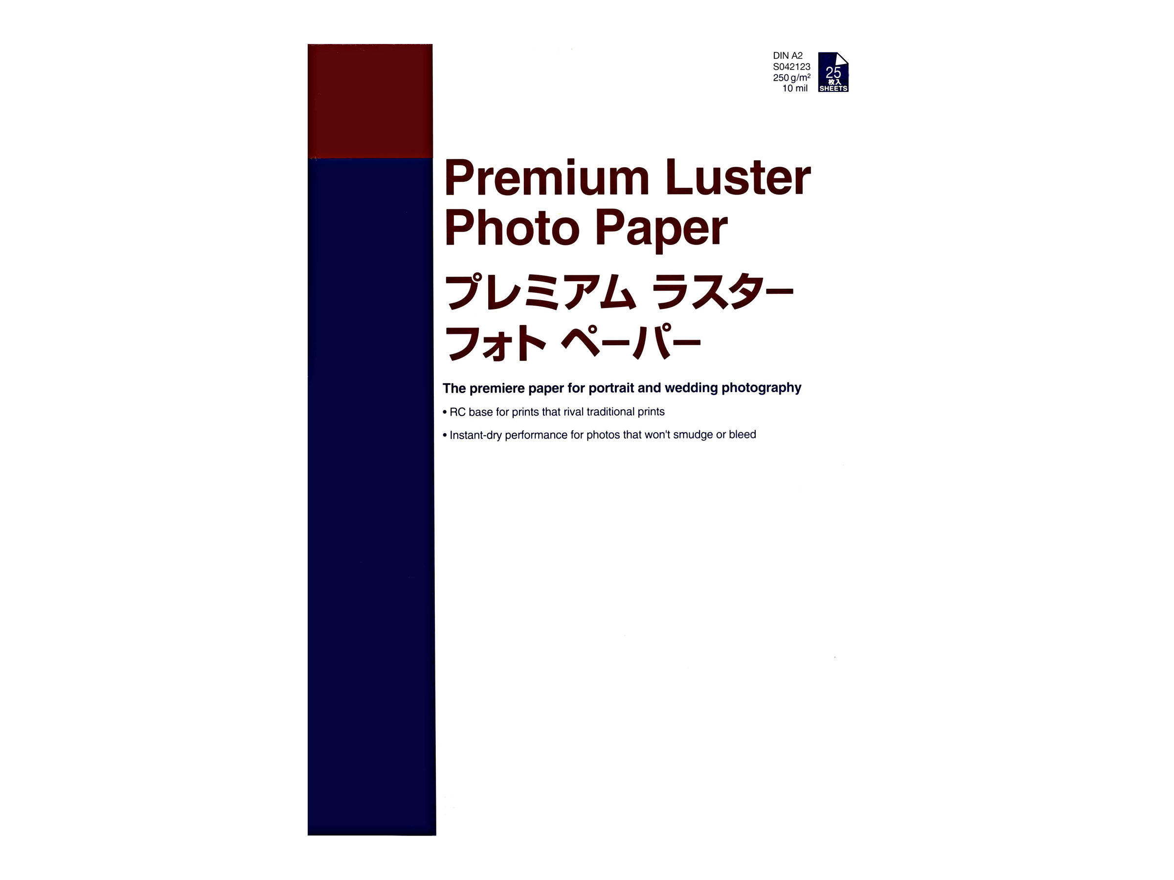 Epson Premium Luster Photo Paper - Glanz - A2 (420 x 594 mm)25 Blatt Fotopapier - für SureColor P5000 - SC-P7500 - P900 - P9500 - T2100 - T3100 - T3400 - T3405 - T5100 - T5400 - T5405