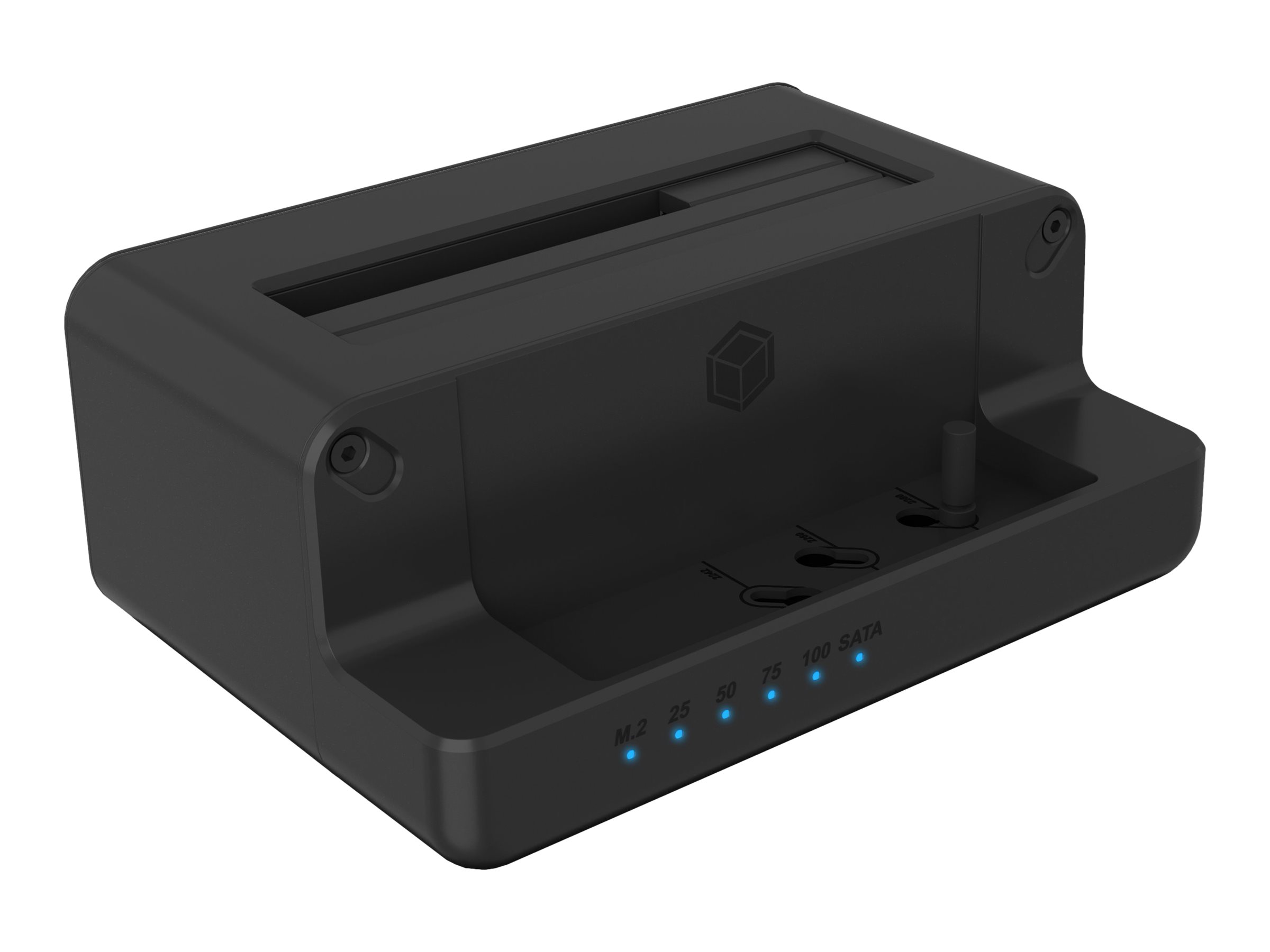ICY BOX IB-2914MSCL-C31 - HDD / SSD Dockingstation - 2,5" / 3,5" gemeinsam genutzt, M.2 (6,4 cm/8,9 cm gemeinsam genutzt)SATA 6Gb/s - USB 3.2 (Gen 2) - Schwarz