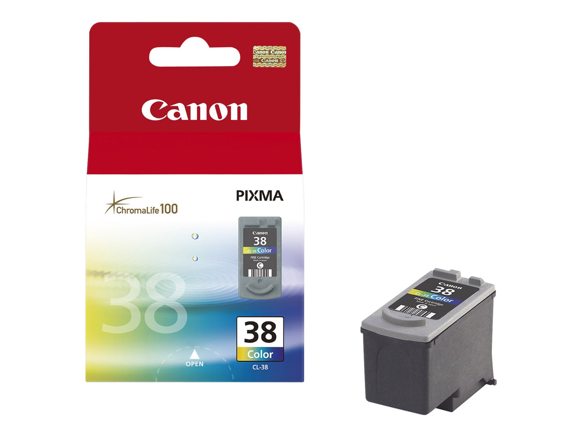 Canon CL-38 - 9 ml - Farbe (Cyan, Magenta, Gelb)original - Tintenpatrone - für PIXMA iP1800 - iP1900 - iP2500 - iP2600 - MP140 - MP190 - MP210 - MP220 - MP470 - MX300 - MX310