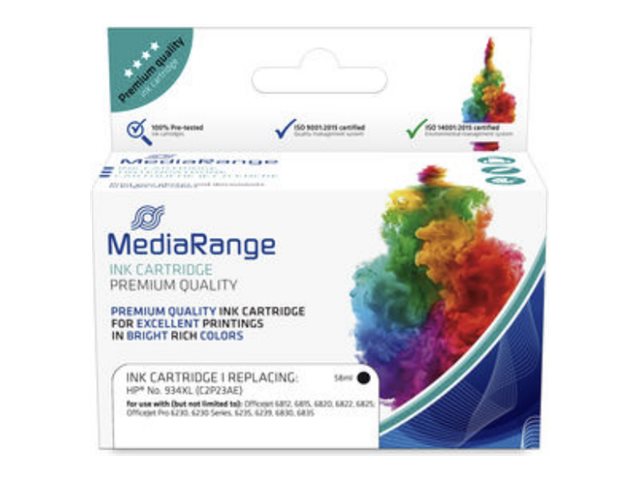 MEDIARANGE 56.6 ml - Schwarz - kompatibel - Tintenpatrone (Alternative zu: HP C2P23AE)für HP Officejet 6812 - 6815 - 6820; Officejet Pro 6230 - 6230 ePrinter - 6830 - 6835