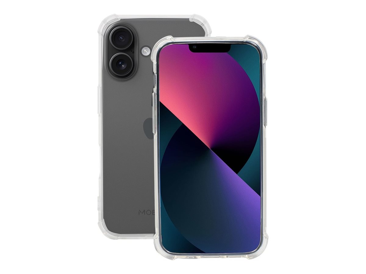 Mobilis Hintere Abdeckung für Mobiltelefonmit verstärkten Kanten - durchsichtig - für Apple iPhone 16