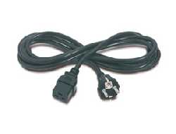 APC Stromkabel - IEC 60320 C19 zu power CEE 7/7 (M)Wechselstrom 230 V - 2.5 m - Schwarz - für P/N: SMT2200I-AR - SMT2200R2I-AR - SMT3000I-AR - SMT3000R2I-AR - SRT1500XLI - SRT2200XLI-KR