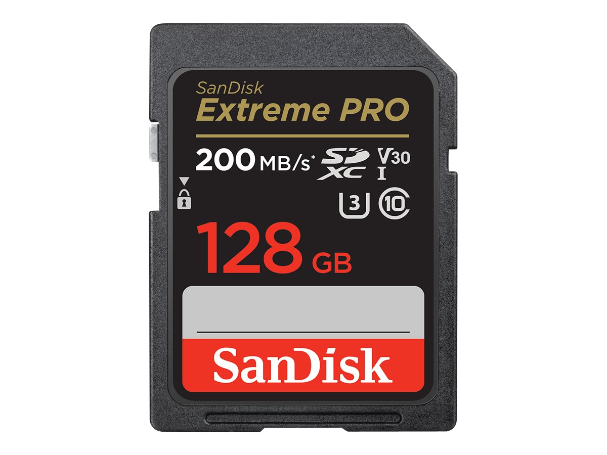 SanDisk Extreme Pro - Flash-Speicherkarte - 128GB - Video Class V30 / UHS-I U3 / Class10 - SDXC UHS-I