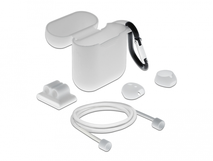 Delock Zubehörkit für kabellose Kopfhörer - weiß - für Apple AirPods (1. Generation, 2. Generation)Apple AirPods Zubehörset weiß