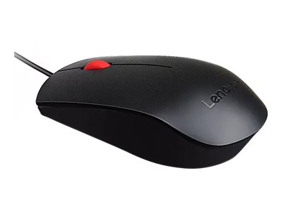 Lenovo Essential - Maus - rechts- und linkshändig optisch - 3 Tasten - kabelgebunden - USB - Schwarz - für ThinkPad T16 Gen 4 21QN