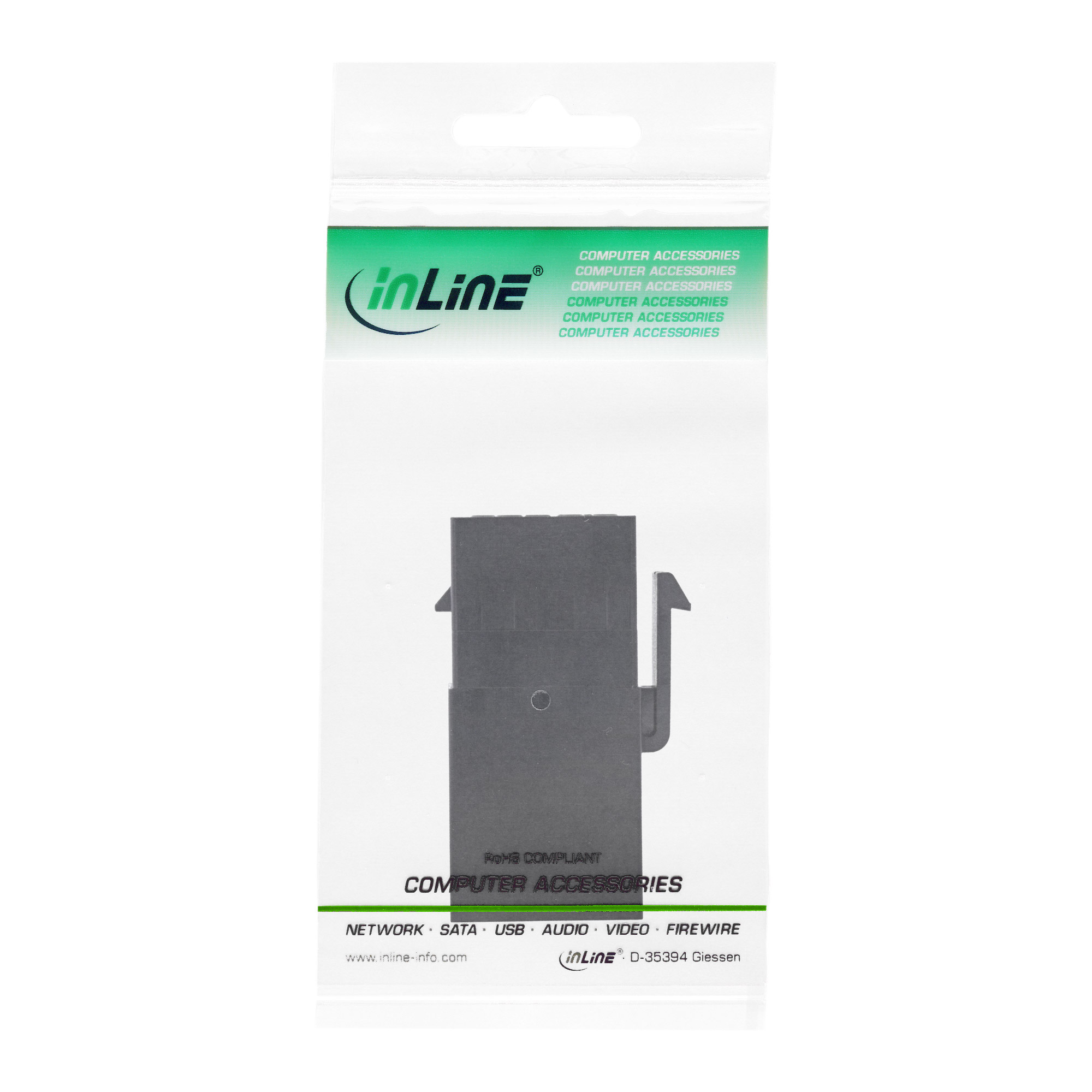 InLine USB 3.1 Keystone Snap-In Einsatz - USB-A Buchse / Buchse - schwarzz