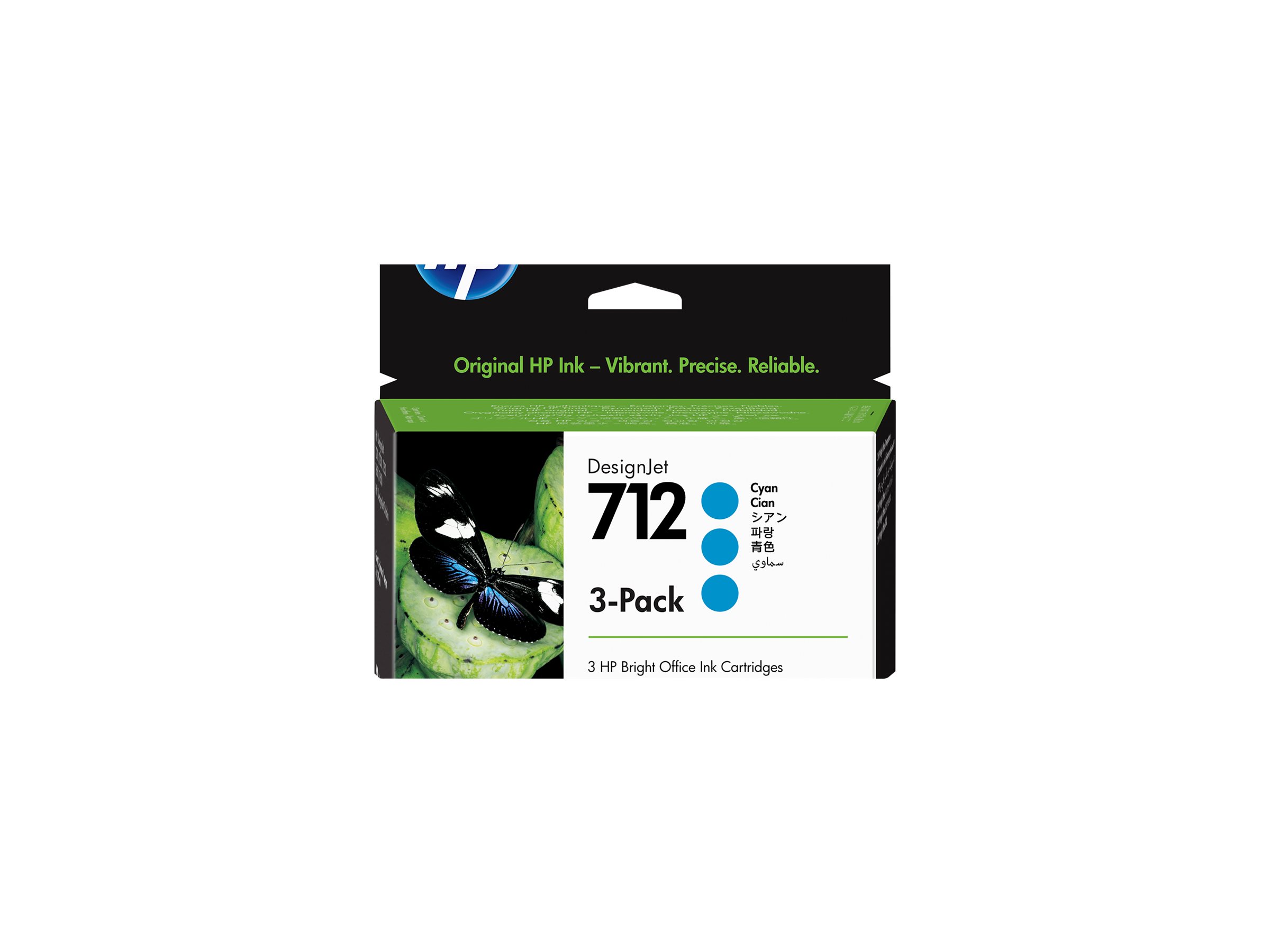 HP 712 - 3er-Pack - 29 ml - Cyan - original -DesignJet - Tintenpatrone - für DesignJet Studio - T210 - T230 - T250 - T630 - T650