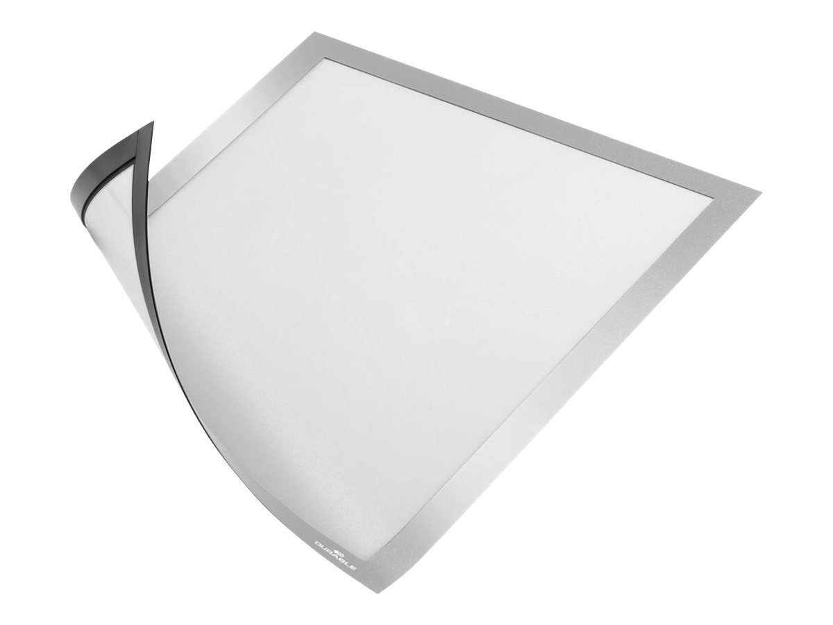 Durable DURAFRAME - Dokumentenhalterung - fürA4 - magnetisch - metallisch silber