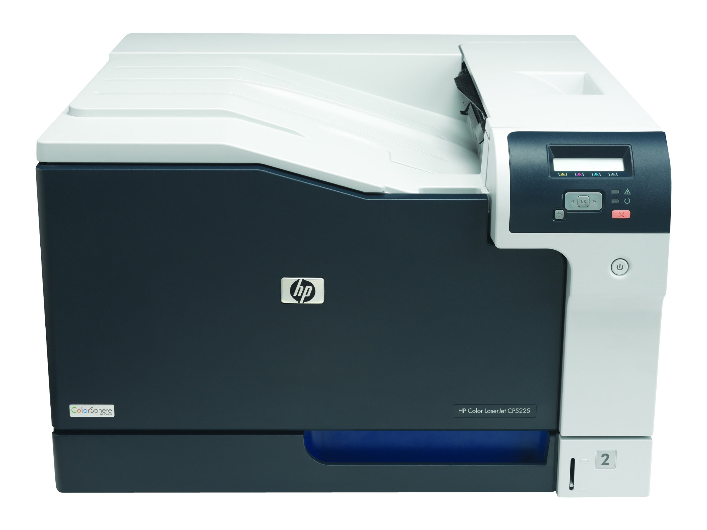 HP Color LaserJet Professional CP5225n - Drucker - Farbe - Laser - A3 - 600 dpi - bis zu 20 Seiten/Min. (einfarbig)/ bis zu 20 Seiten/Min. (Farbe) - Kapazität: 350 Blätter - USB - LAN
