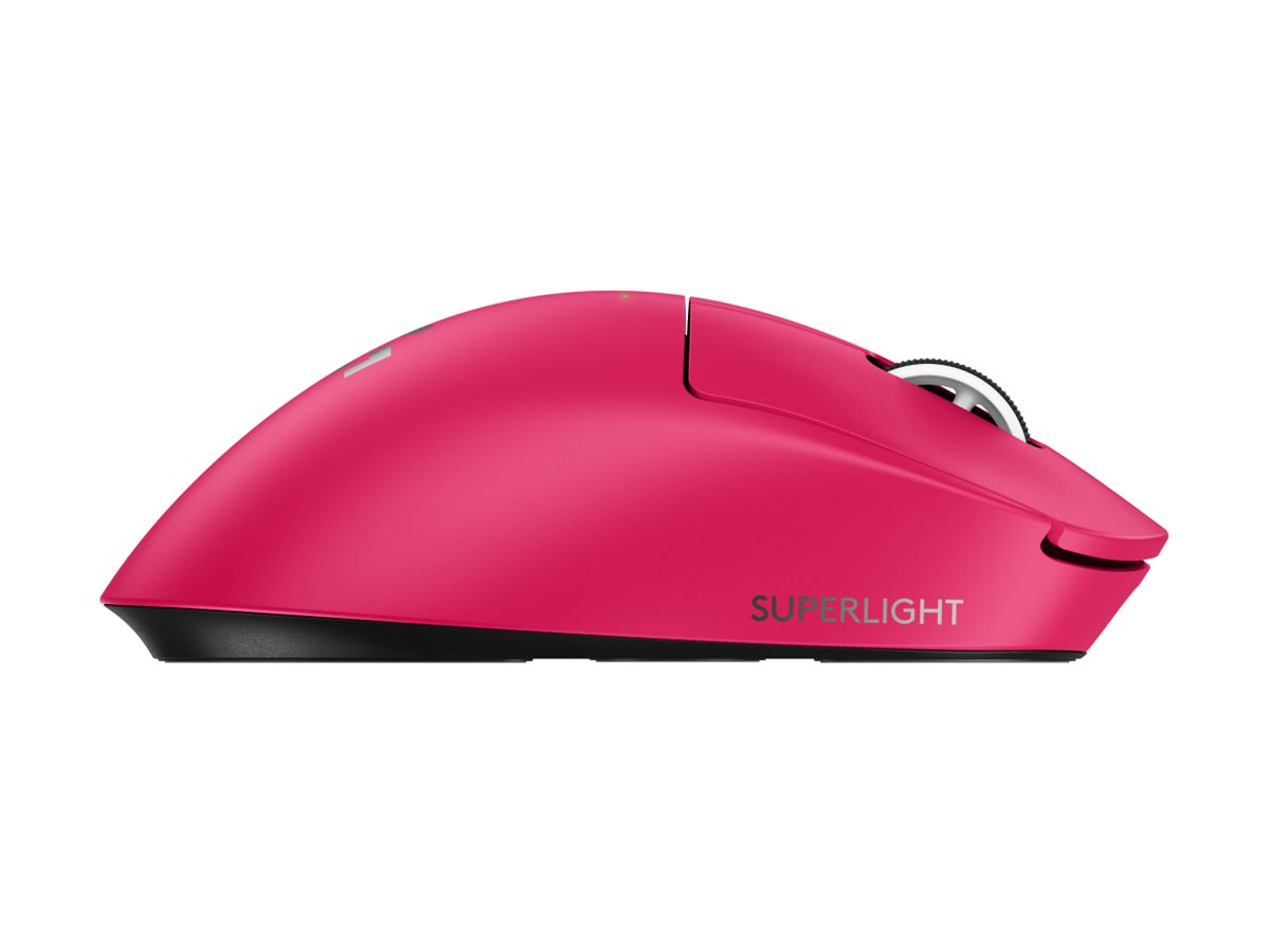 Logitech G PRO X SUPERLIGHT 2 DEX - Maus - ergonomischFür Rechtshänder - optisch - 5 Tasten - kabellos - kabelgebunden - 2.4 GHz - USB - pink